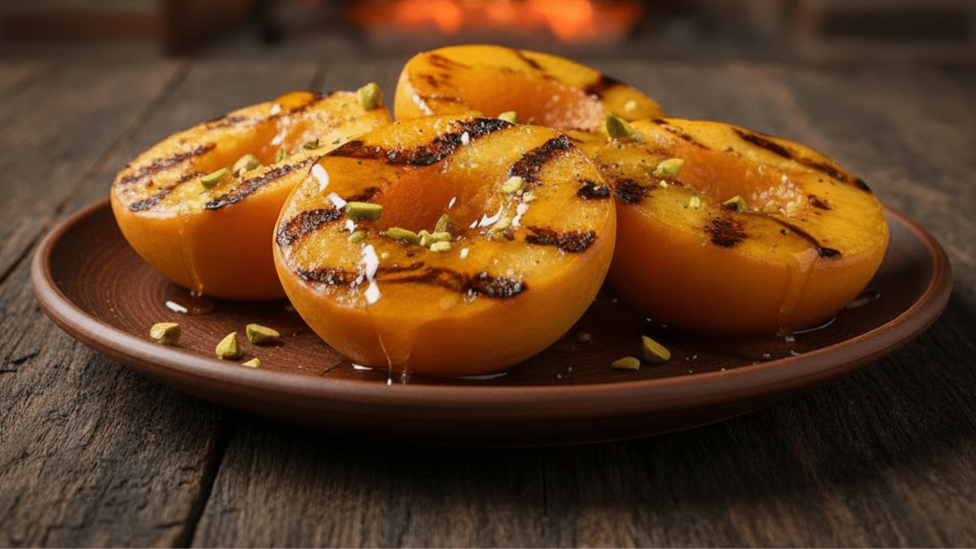 grilled peaches with honey