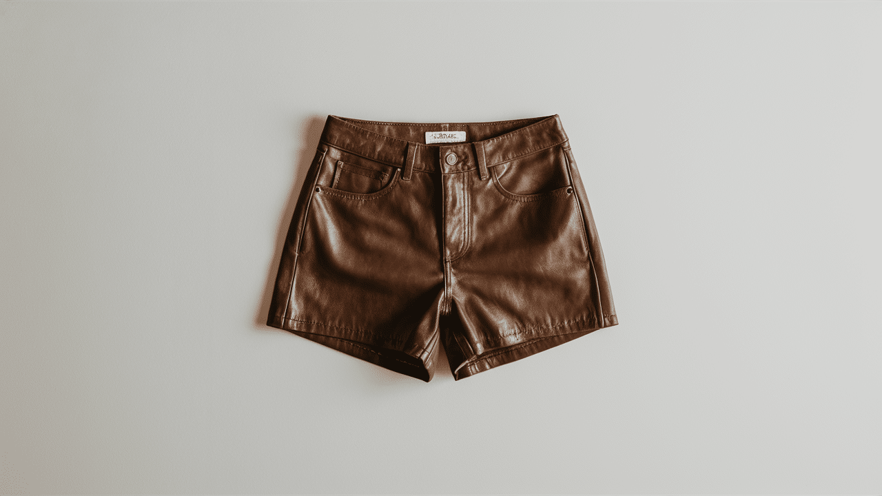 leather shorts